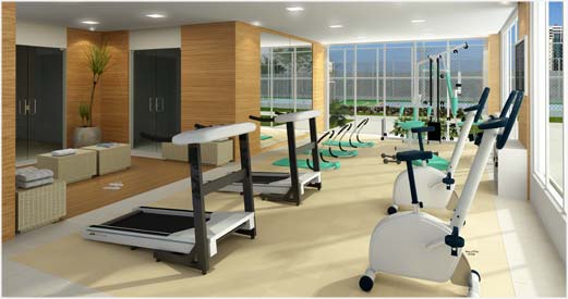 Decoração de Academias e Fitness Center,Fitness Center decorado tendo o vidro presente sob alguma forma,www.vidrado.com