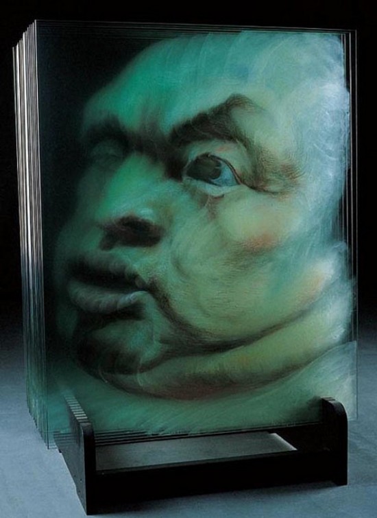 Pintura 3D em vidro por Xia Xiaowan