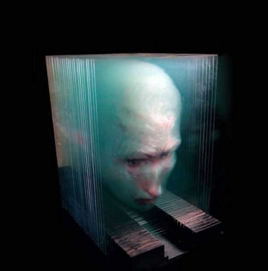 Pintura 3D em vidro por Xia Xiaowan