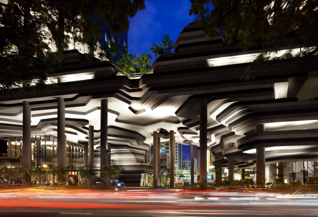 porte-cochere-do-hotel-parkroyal-em-singapura-por-woha